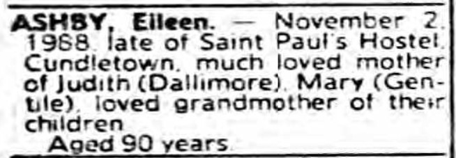 Eileen Ashby death notice